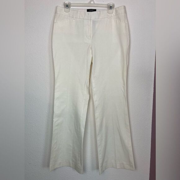 Body By Victoria NWOT Christie Fit Cream high waist wider leg trousers - Picture 2 of 11